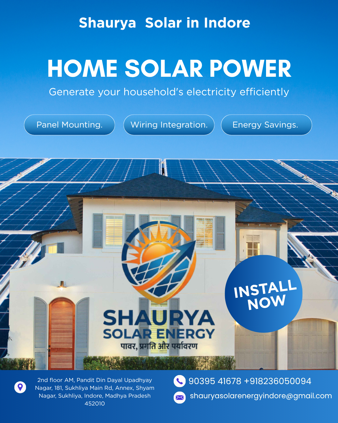 Home solar power solution in Indore